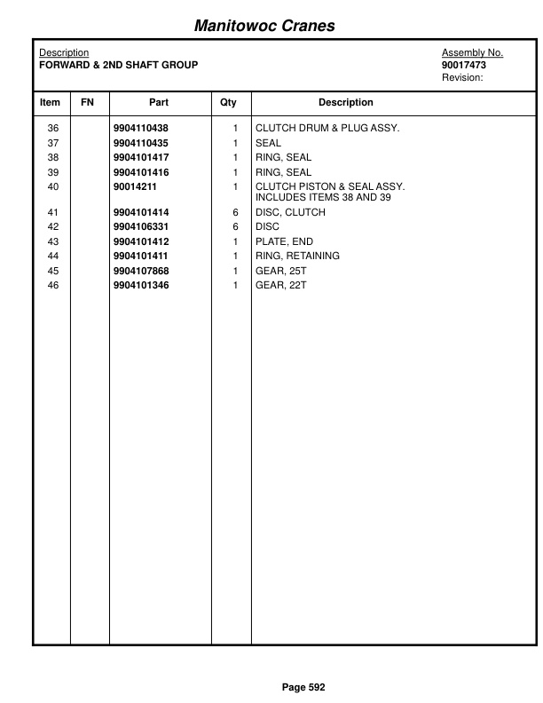Grove RT765E-2 Crane Parts Manual 234652 2014 3 Grove RT765E-2 Crane Parts Manual 234652 2014-3