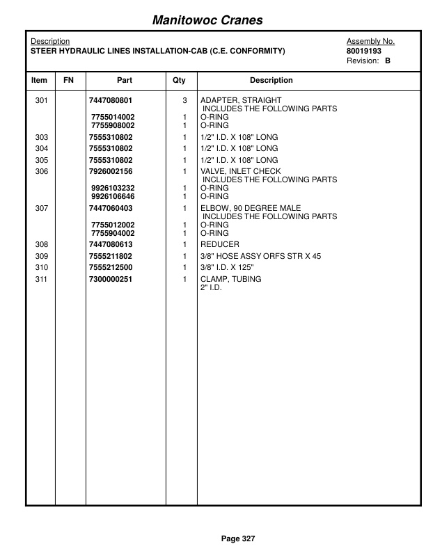 Grove RT765E-2 Crane Parts Manual 235831 2016 2 Grove RT765E-2 Crane Parts Manual 235831 2016-2