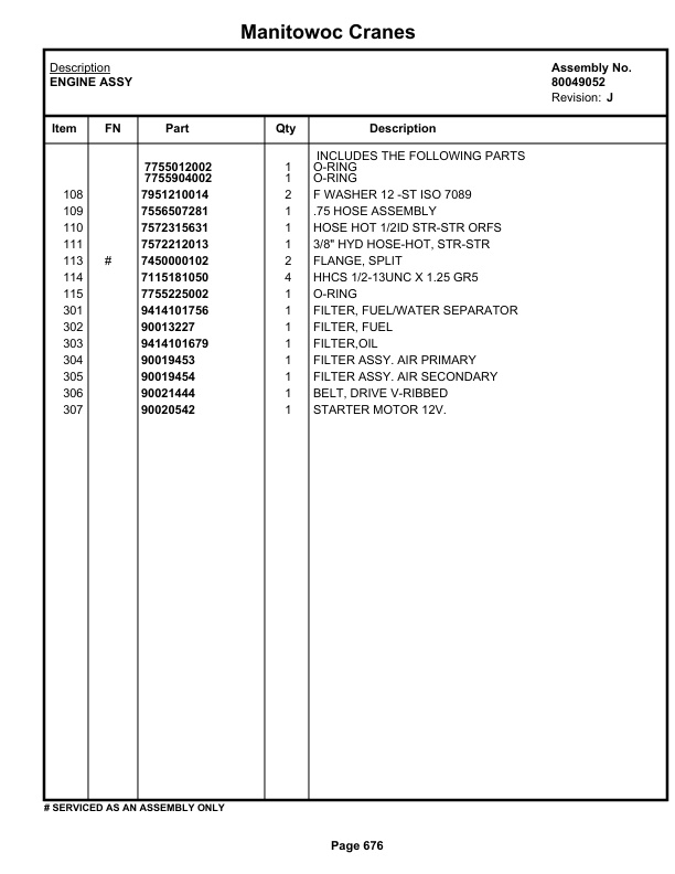 Grove RT765E-2 Crane Parts Manual 236947 2021-3