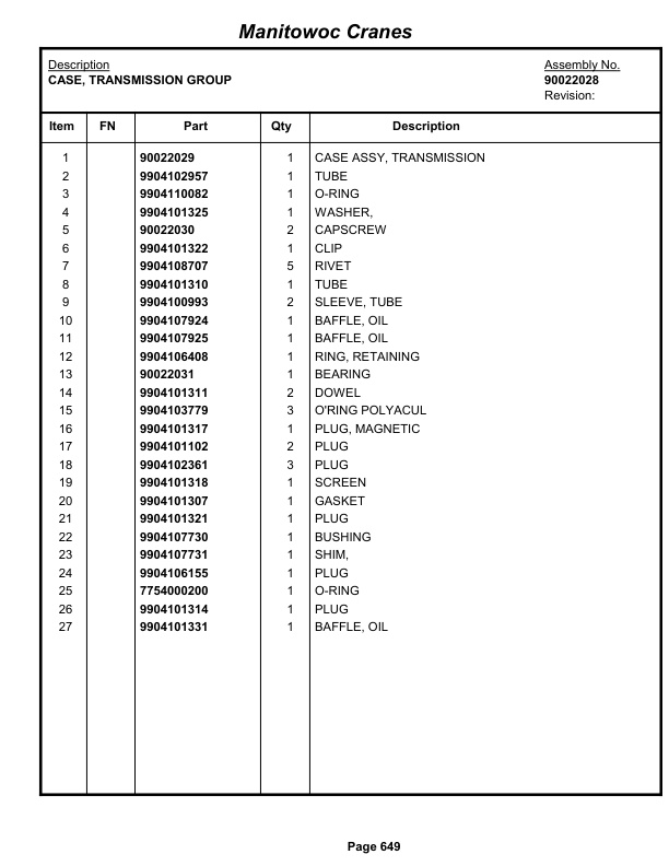 Grove RT765E-2 Crane Parts Manual 280136 2013 3 Grove RT765E-2 Crane Parts Manual 280136 2013-3