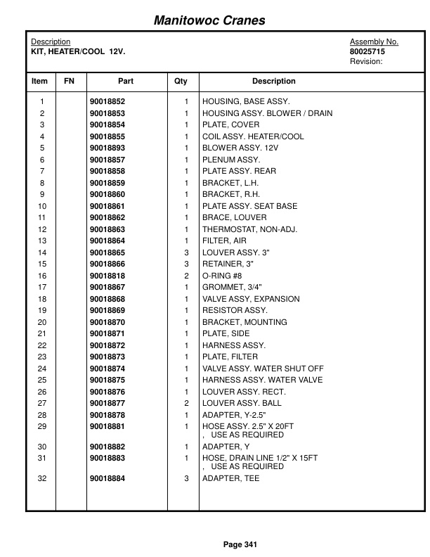Grove RT765E-2 Crane Parts Manual 280138 2014 2 Grove RT765E-2 Crane Parts Manual 280138 2014-2