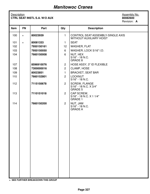 Grove RT770E 5 SECT Crane Parts Manual 235916 2018 2 Grove RT770E 5 SECT Crane Parts Manual 235916 2018-2