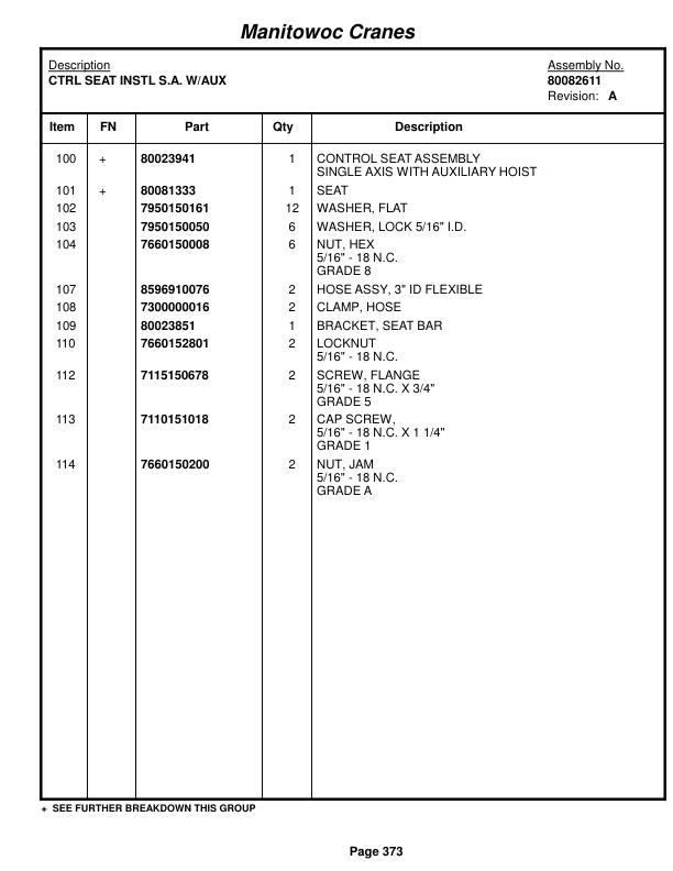 Grove RT770E 5 SECT Crane Parts Manual 235935 2017-2