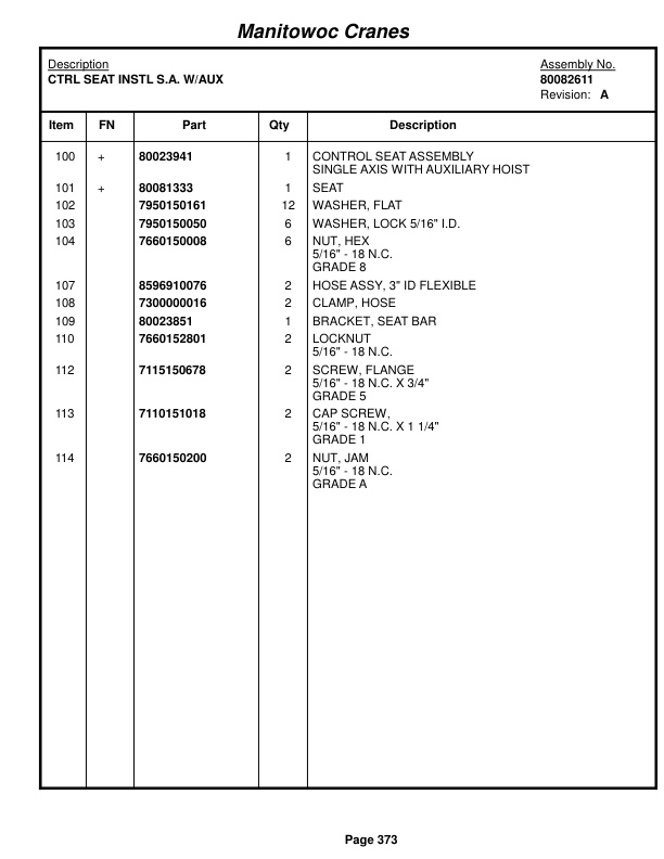 Grove RT770E 5 SECT Crane Parts Manual 235945 2017 2 Grove RT770E 5 SECT Crane Parts Manual 235945 2017-2