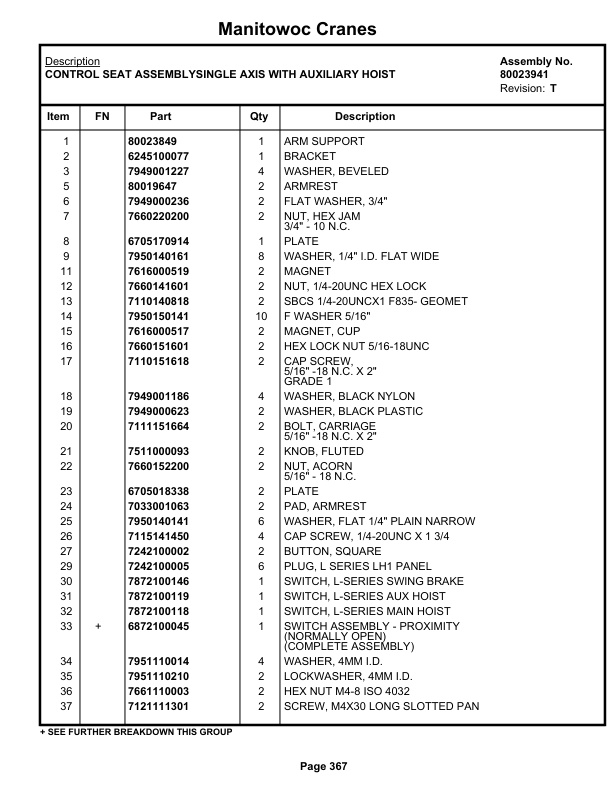 Grove RT770E 5 SECT Crane Parts Manual 236352 2018 2 Grove RT770E 5 SECT Crane Parts Manual 236352 2018-2