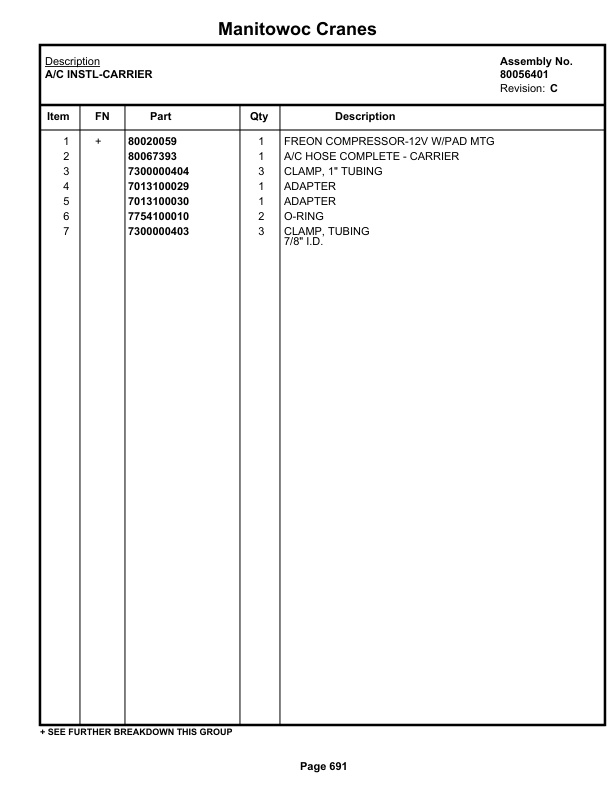 Grove RT770E 5 SECT Crane Parts Manual 237003 2021 3 Grove RT770E 5 SECT Crane Parts Manual 237003 2021-3
