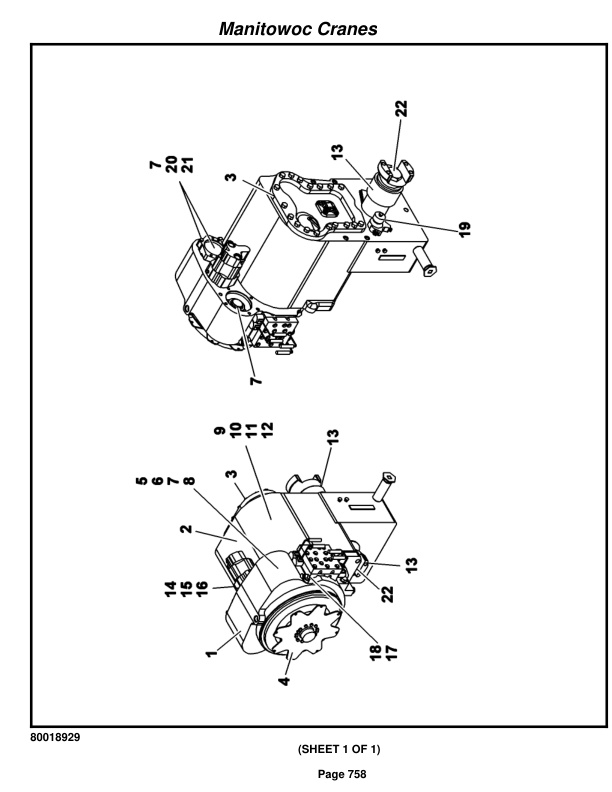 Grove RT770E Crane Parts Manual 234882 2014 3 Grove RT770E Crane Parts Manual 234882 2014-3