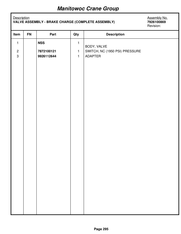Grove RT800E Crane Parts Manual 229733 2008 2 Grove RT800E Crane Parts Manual 229733 2008-2