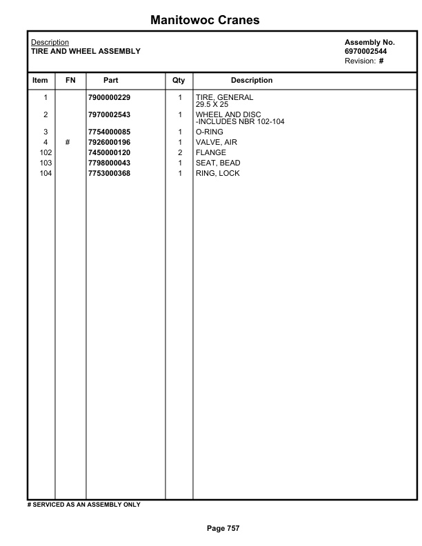 Grove RT855B Crane Parts Manual 84626 2022 3 Grove RT855B Crane Parts Manual 84626 2022-3
