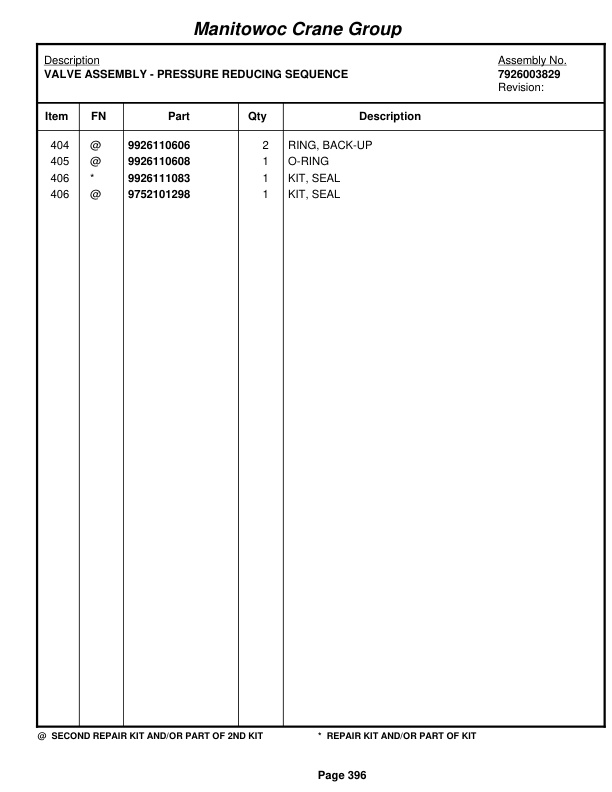 Grove RT855B Crane Parts Manual 87099 2005 2 Grove RT855B Crane Parts Manual 87099 2005-2