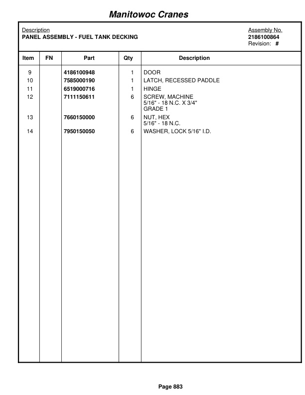 Grove RT860 Crane Parts Manual 220259 2011 3 Grove RT860 Crane Parts Manual 220259 2011-3