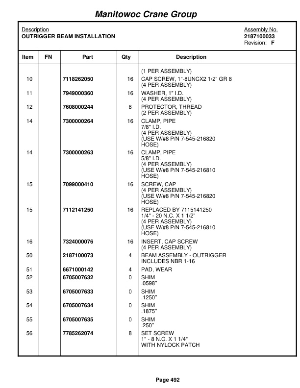 Grove RT865 Crane Parts Manual 48289 2007 3 Grove RT865 Crane Parts Manual 48289 2007-3