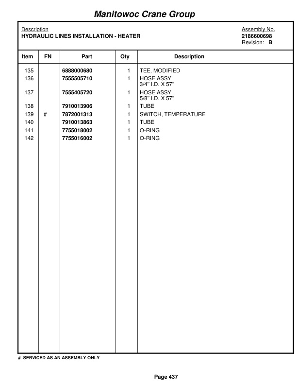 Grove RT865B Crane Parts Manual 79391 2006 2 Grove RT865B Crane Parts Manual 79391 2006-2