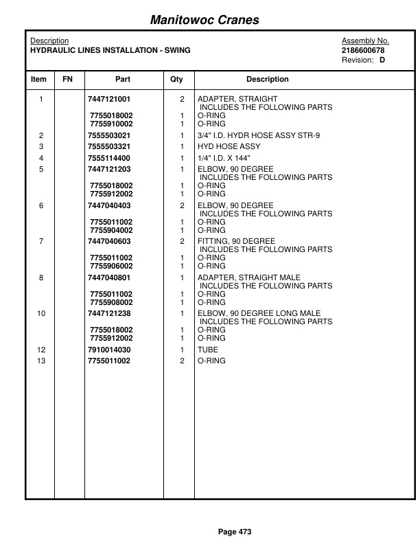 Grove RT865BXL Crane Parts Manual 220970 2014 2 Grove RT865BXL Crane Parts Manual 220970 2014-2