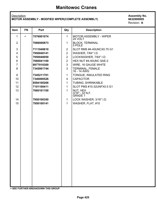 Grove RT865BXL Crane Parts Manual 84590 2021 2 Grove RT865BXL Crane Parts Manual 84590 2021-2