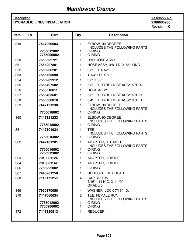 Grove RT870 Crane Parts Manual 220244 2014 3 Grove RT870 Crane Parts Manual 220244 2014-3