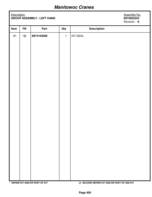 Grove RT870 Crane Parts Manual 221229 2014 2 Grove RT870 Crane Parts Manual 221229 2014-2