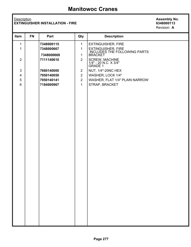 Grove RT875 Crane Parts Manual 78220 2022 2 Grove RT875 Crane Parts Manual 78220 2022-2