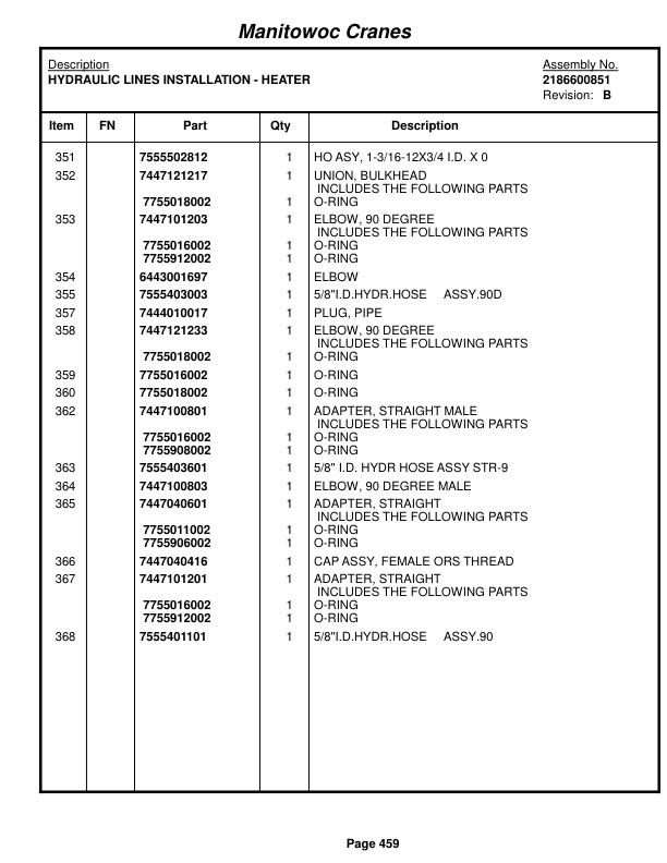 Grove RT875BXL Crane Parts Manual 221849 2014 2 Grove RT875BXL Crane Parts Manual 221849 2014-2