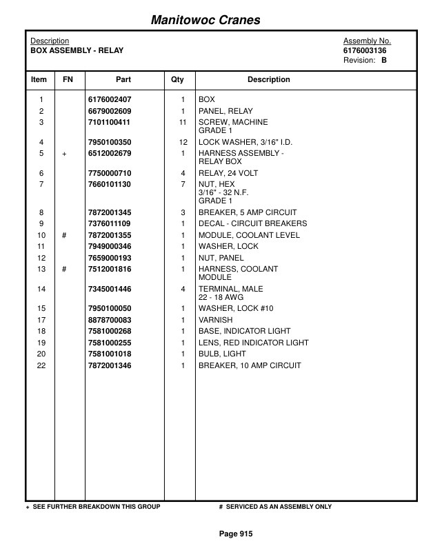 Grove RT875BXL Crane Parts Manual 222734 2015 3 Grove RT875BXL Crane Parts Manual 222734 2015-3