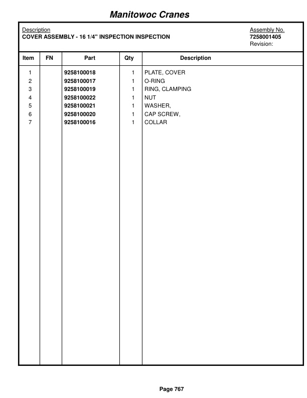 Grove RT875C Crane Parts Manual 222520 2014 3 Grove RT875C Crane Parts Manual 222520 2014-3