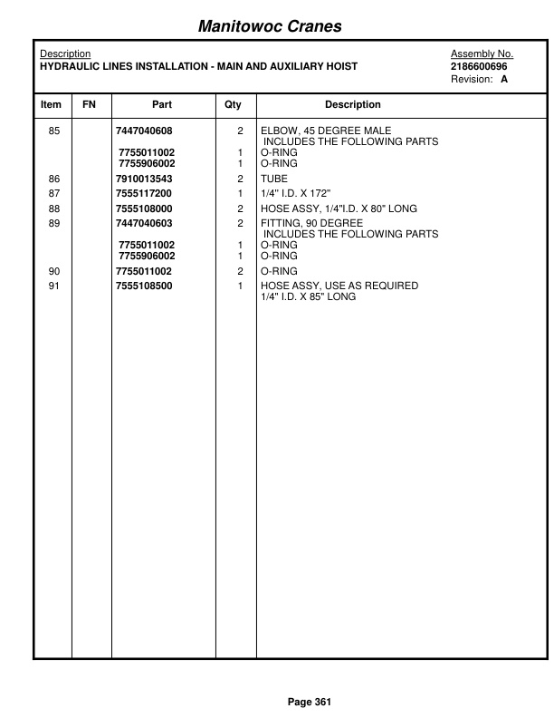 Grove RT875C Crane Parts Manual 222666 2014 2 Grove RT875C Crane Parts Manual 222666 2014-2
