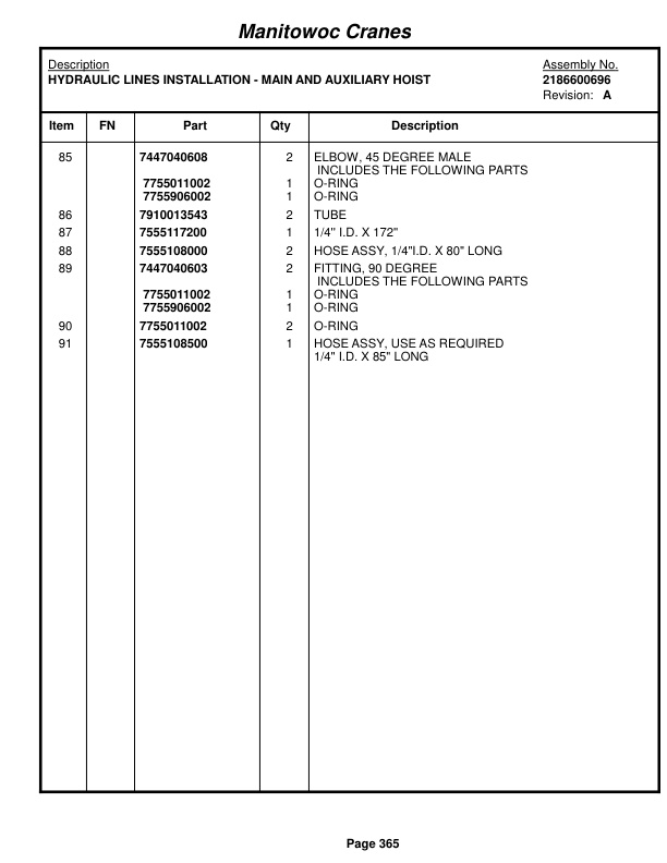 Grove RT875C Crane Parts Manual 222962 2015 2 Grove RT875C Crane Parts Manual 222962 2015-2