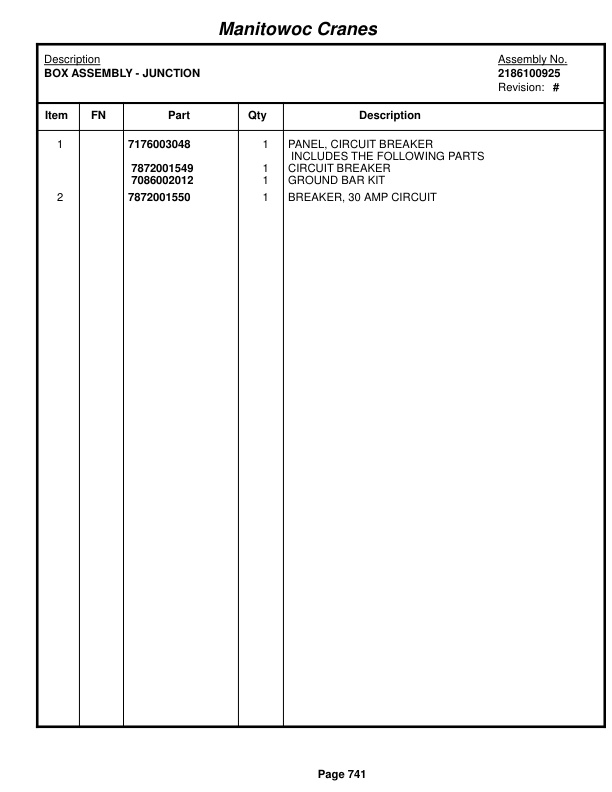 Grove RT875C Crane Parts Manual 223121 2015 3 Grove RT875C Crane Parts Manual 223121 2015-3