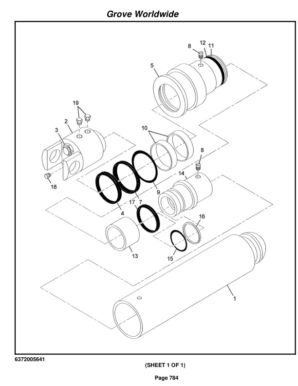 Grove RT875C Crane Parts Manual 223322 2003-3