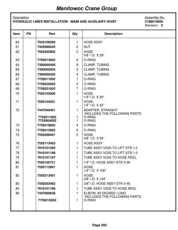 Grove RT875E3 Crane Parts Manual 225412 2006 2 Grove RT875E3 Crane Parts Manual 225412 2006-2