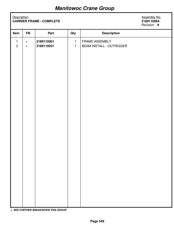 Grove RT875E3 Crane Parts Manual 225524 2006 3 Grove RT875E3 Crane Parts Manual 225524 2006-3