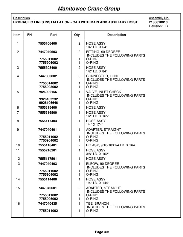 Grove RT875E3 Crane Parts Manual 226469 2007 2 Grove RT875E3 Crane Parts Manual 226469 2007-2