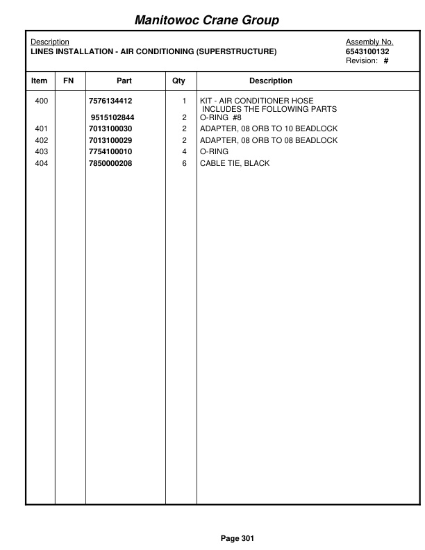 Grove RT875E3 Crane Parts Manual 227613 2009 2 Grove RT875E3 Crane Parts Manual 227613 2009-2