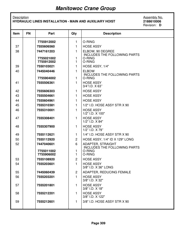 Grove RT875E3 Crane Parts Manual 227708 2007 2 Grove RT875E3 Crane Parts Manual 227708 2007-2