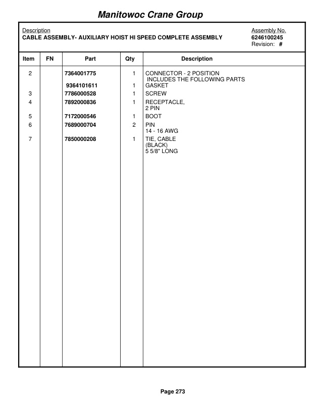 Grove RT875E3 Crane Parts Manual 228506 2008 2 Grove RT875E3 Crane Parts Manual 228506 2008-2