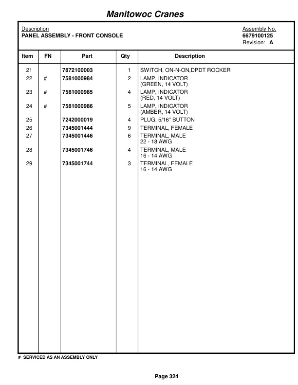 Grove RT880E Crane Parts Manual 224392 2015 2 Grove RT880E Crane Parts Manual 224392 2015-2