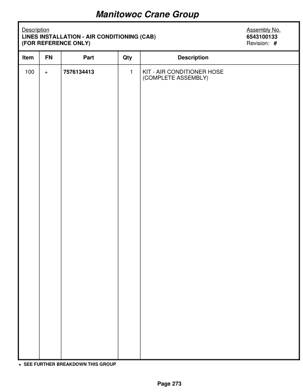 Grove RT880E Crane Parts Manual 228202 2008 2 Grove RT880E Crane Parts Manual 228202 2008-2
