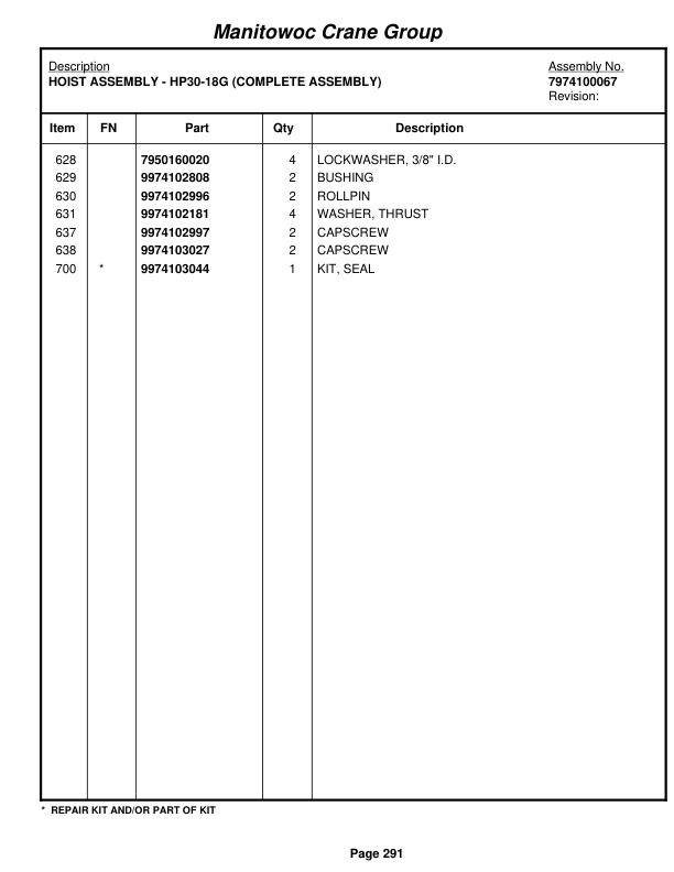 Grove RT880E Crane Parts Manual 228759 2008 2 Grove RT880E Crane Parts Manual 228759 2008-2