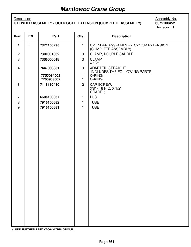 Grove RT880E Crane Parts Manual 228932 2008 3 Grove RT880E Crane Parts Manual 228932 2008-3