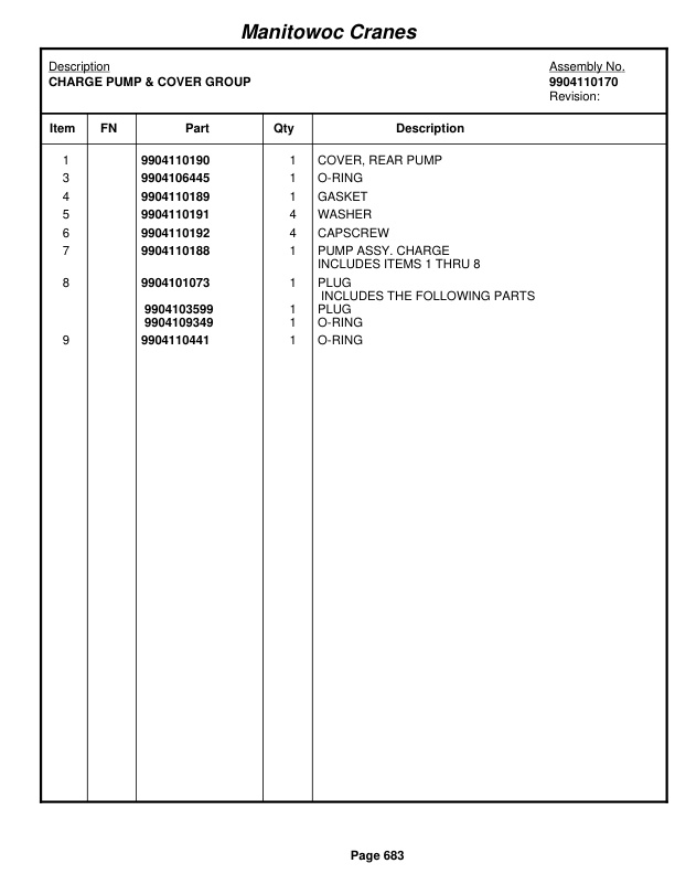 Grove RT880E Crane Parts Manual 229106 2010 3 Grove RT880E Crane Parts Manual 229106 2010-3