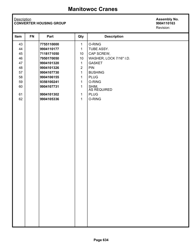 Grove RT880E Crane Parts Manual 229122 2018 3 Grove RT880E Crane Parts Manual 229122 2018-3