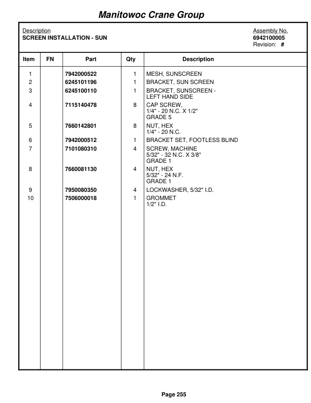 Grove RT880E Crane Parts Manual 229373 2008 2 Grove RT880E Crane Parts Manual 229373 2008-2