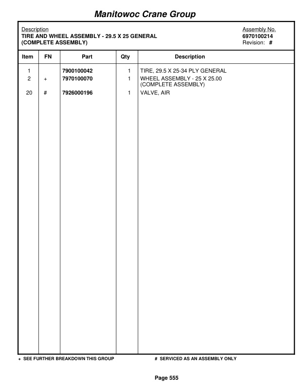Grove RT880E Crane Parts Manual 229702 2008 3 Grove RT880E Crane Parts Manual 229702 2008-3