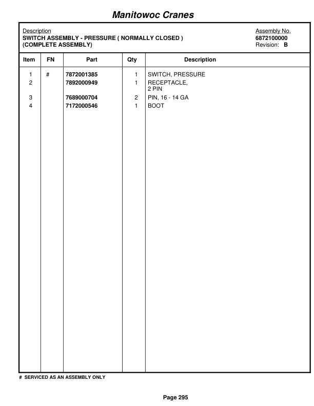 Grove RT880E Crane Parts Manual 230491 2009 2 Grove RT880E Crane Parts Manual 230491 2009-2