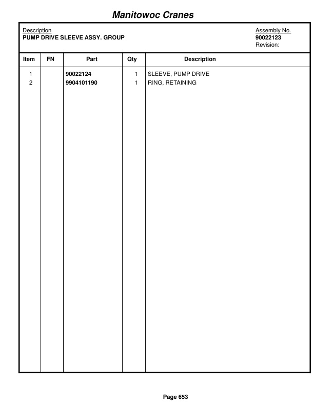 Grove RT880E Crane Parts Manual 233180 2016 3 Grove RT880E Crane Parts Manual 233180 2016-3