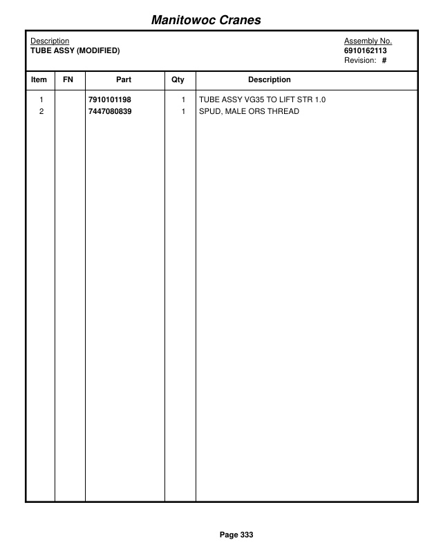 Grove RT890E Crane Parts Manual 224014 2015-2