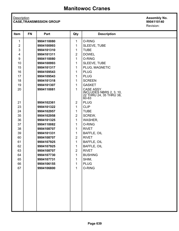 Grove RT890E Crane Parts Manual 224878 2019 3 Grove RT890E Crane Parts Manual 224878 2019-3