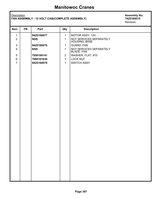 Grove RT890E Crane Parts Manual 226875 2019-2