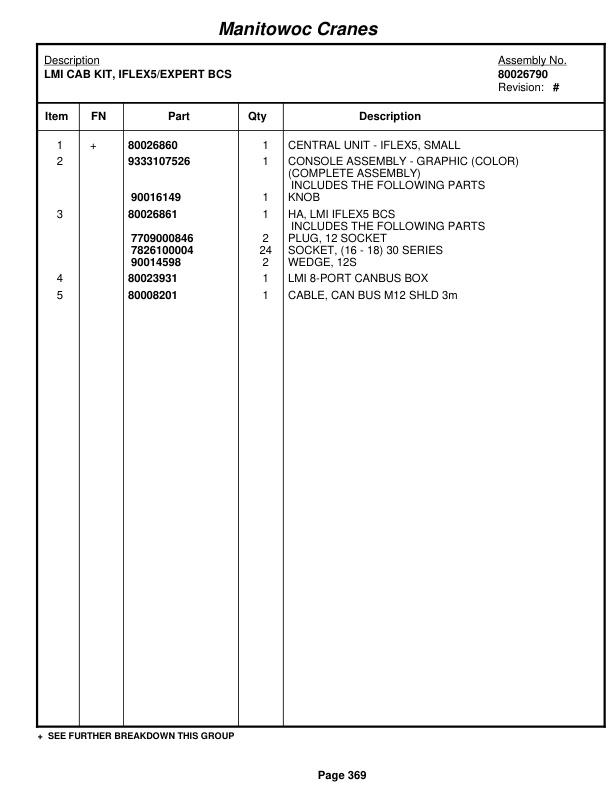 Grove RT890E Crane Parts Manual 231550 2011-2