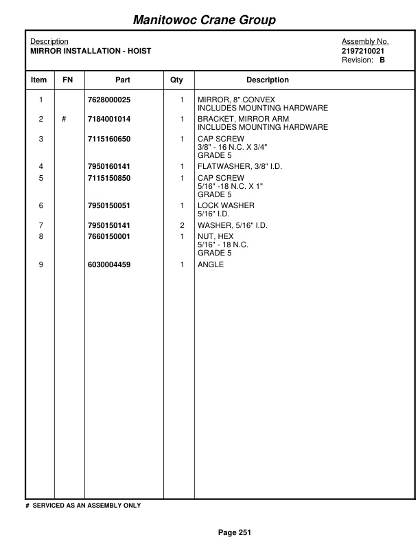 Grove RT890E3 Crane Parts Manual 226172 2006 2 Grove RT890E3 Crane Parts Manual 226172 2006-2